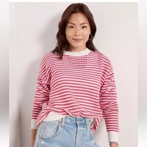 NWT Spiritual Gangster Stripe Sweater‎ spring summer Pink White XS NWT